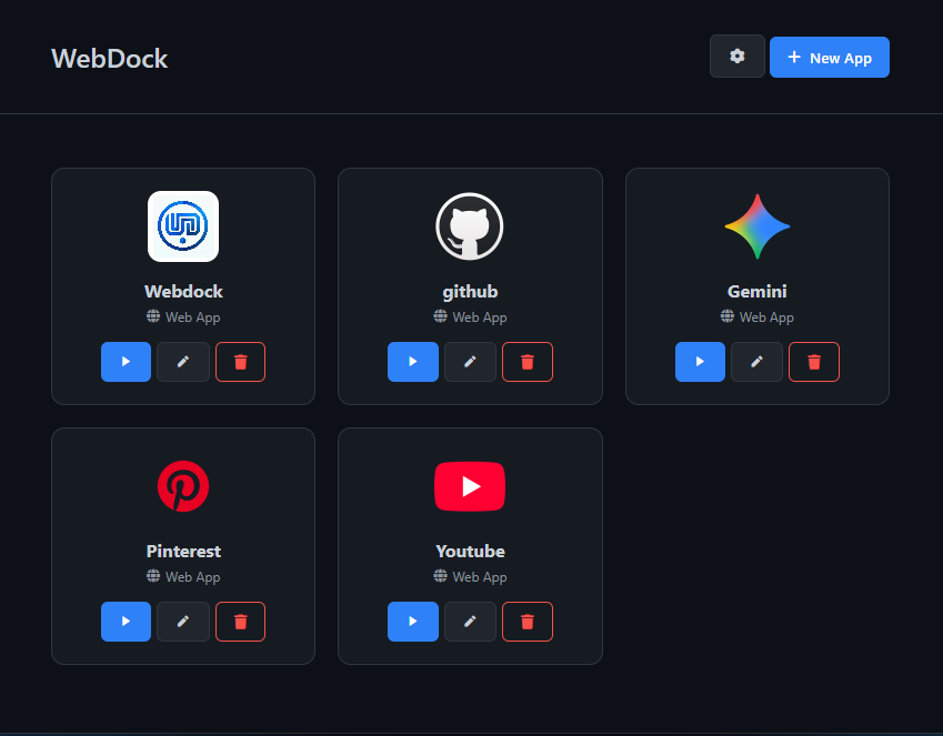 WebDock Screenshot